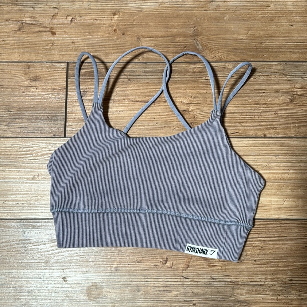 Loved to the bone gymshark ribbed cross back sports bra